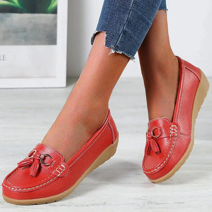 Chaussures orthopédiques femme cuir à enfiler confortables
