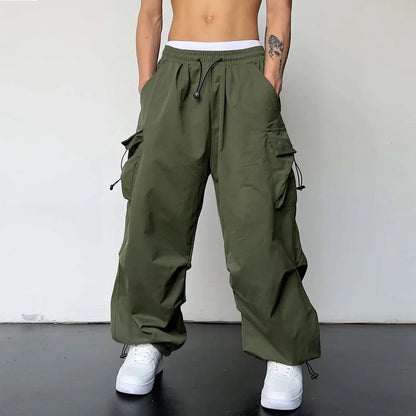 Pantalon cargo homme multi-poches coupe droite coloris neutres