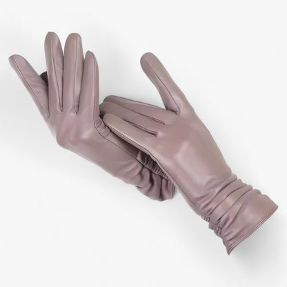 Gants femme cuir agneau hiver chauds coupe ajustée