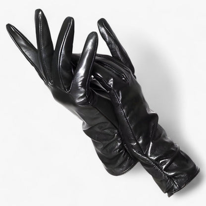 Gants femme cuir agneau hiver chauds coupe ajustée