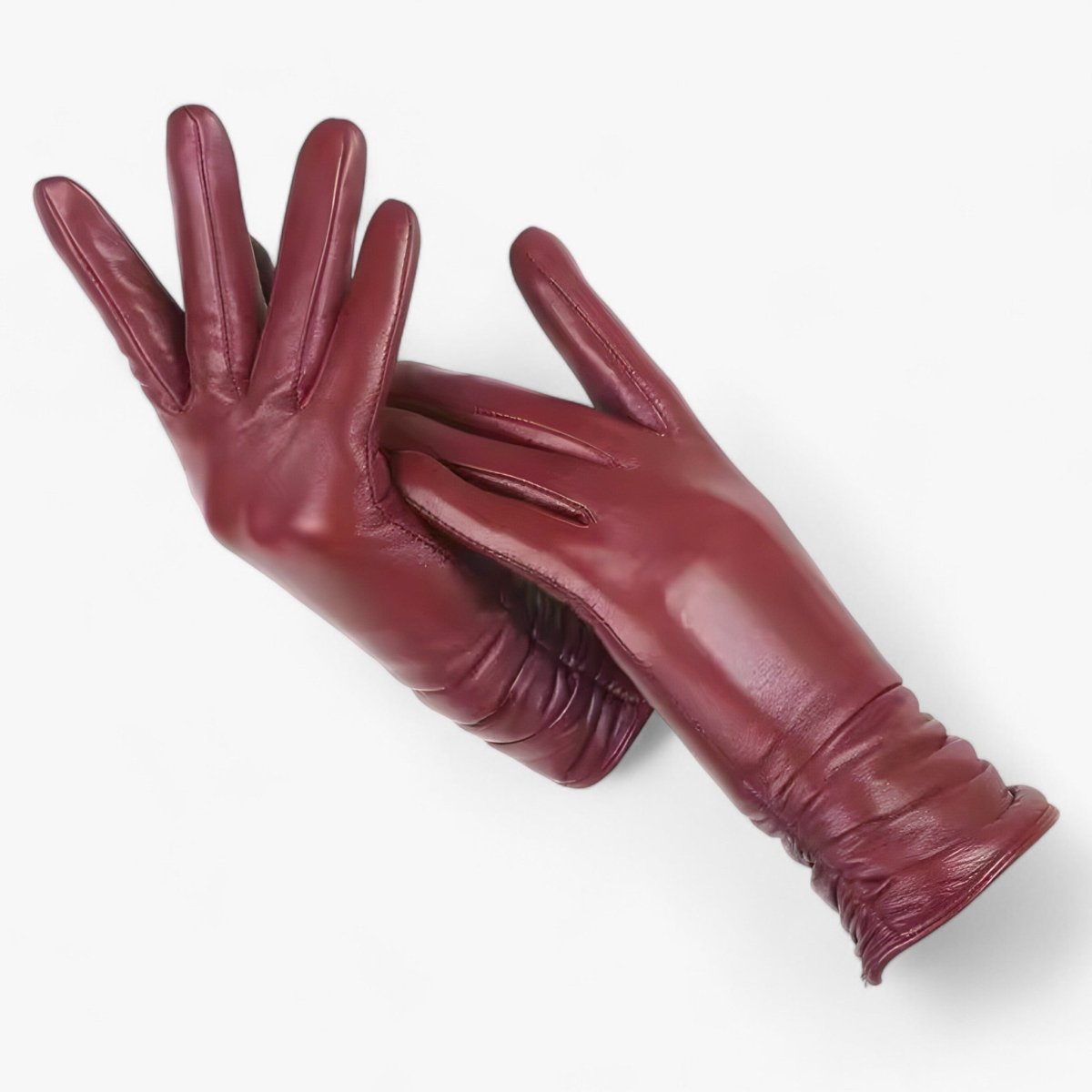 Gants femme cuir agneau hiver chauds coupe ajustée