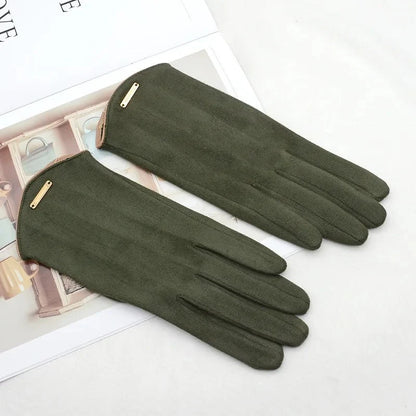 Gants hiver femme | Maille fine, légers et chauds | Tactiles, coupe-vent