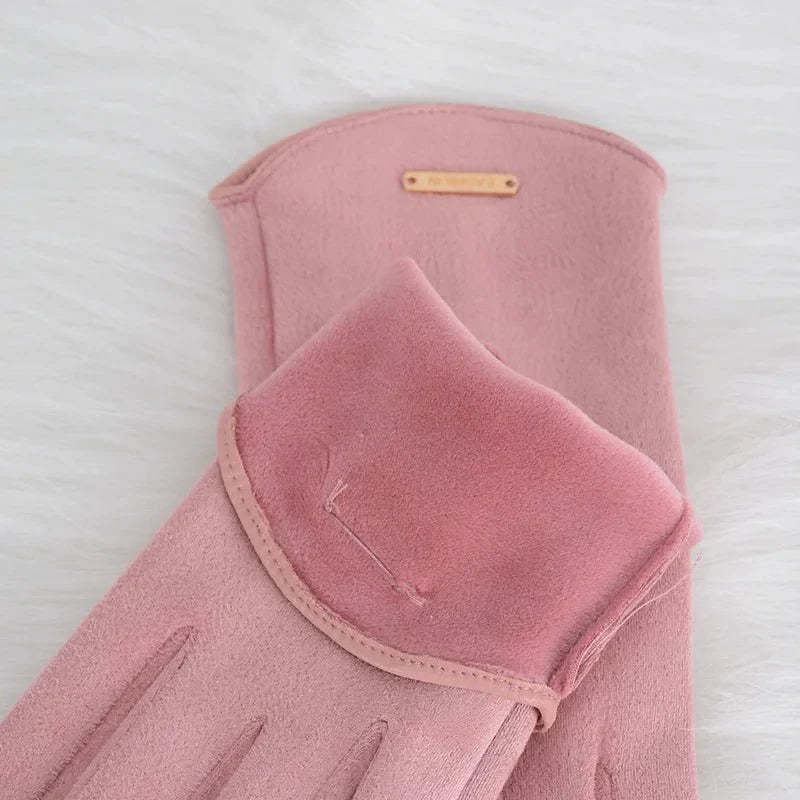 Gants hiver femme | Maille fine, légers et chauds | Tactiles, coupe-vent