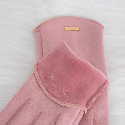 Gants hiver femme | Maille fine, légers et chauds | Tactiles, coupe-vent