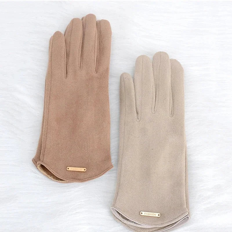 Gants hiver femme | Maille fine, légers et chauds | Tactiles, coupe-vent