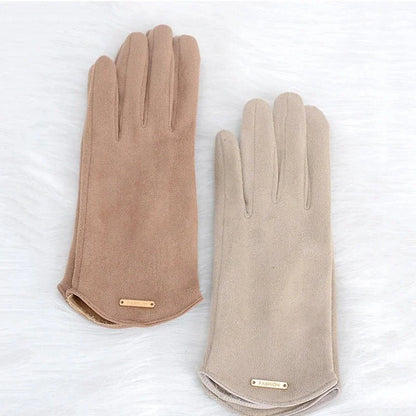 Gants hiver femme | Maille fine, légers et chauds | Tactiles, coupe-vent