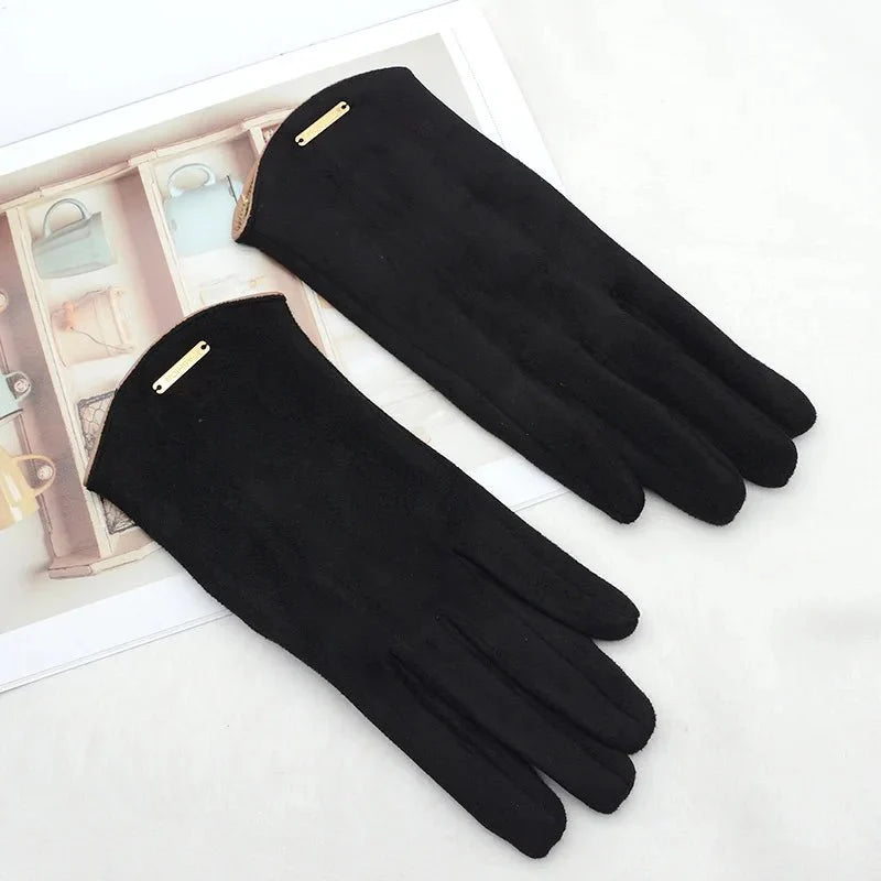 Gants hiver femme | Maille fine, légers et chauds | Tactiles, coupe-vent