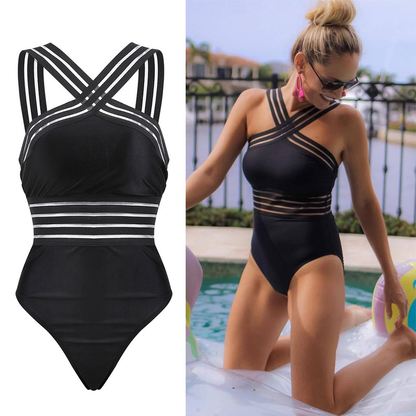 Maillot de Bain Une Pièce Noir Effet Gainant Julia