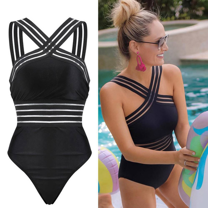 Maillot de Bain Une Pièce Noir Effet Gainant Julia