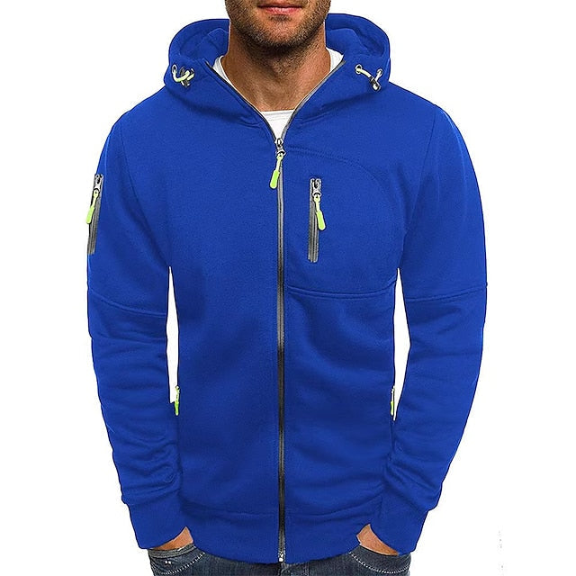 Sweat-shirt à capuche homme | Polyester coton, poches, cordon