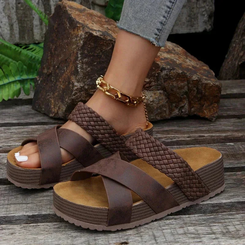 Sandales orthopédiques femme | Confort large, soutien arche