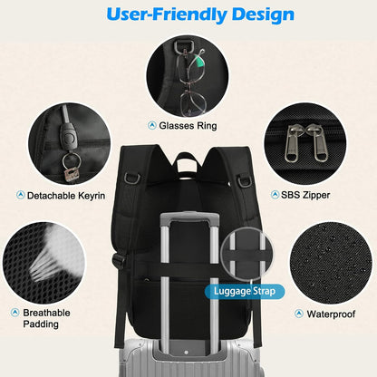 Sac à dos pour ordinateur portable | Imperméable, port USB, compartiment repas