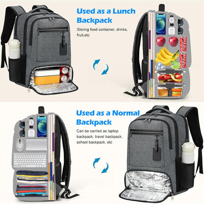 Sac à dos pour ordinateur portable | Imperméable, port USB, compartiment repas