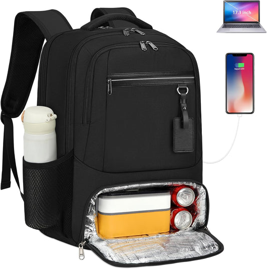 Sac à dos pour ordinateur portable | Imperméable, port USB, compartiment repas