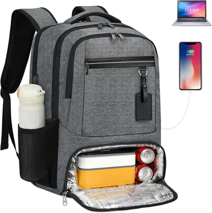 Sac à dos pour ordinateur portable | Imperméable, port USB, compartiment repas