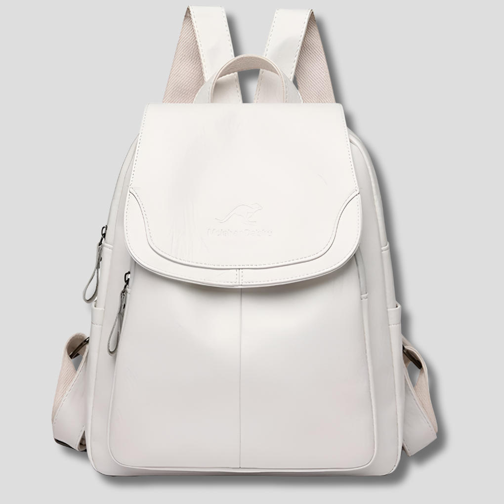 Sac à dos anti-vol femme | Cuir gaufré, 10 couleurs