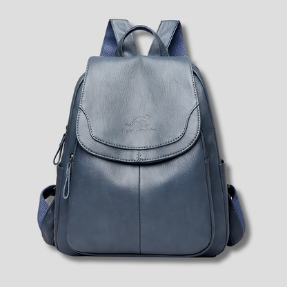 Sac à dos anti-vol femme | Cuir gaufré, 10 couleurs