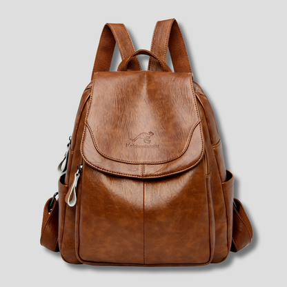 Sac à dos anti-vol femme | Cuir gaufré, 10 couleurs
