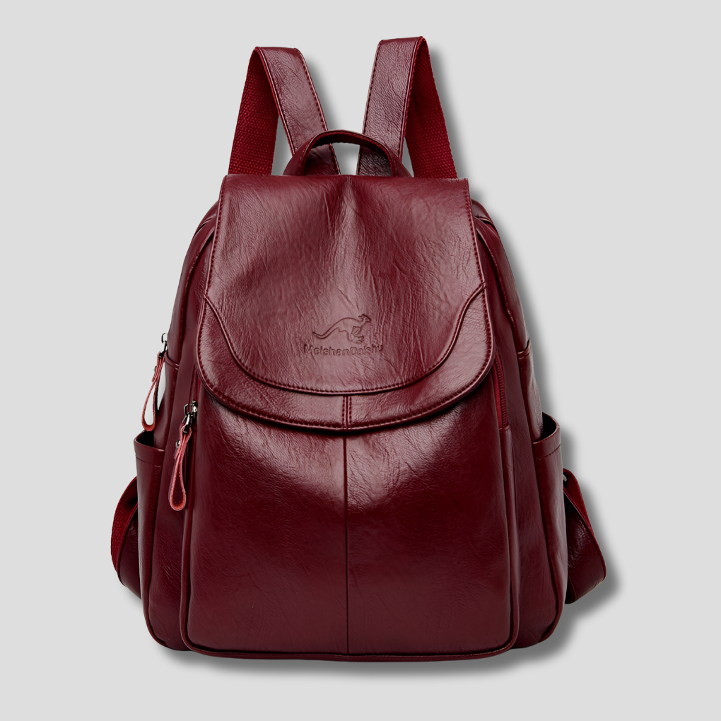 Sac à dos anti-vol femme | Cuir gaufré, 10 couleurs