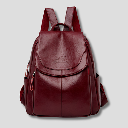 Sac à dos anti-vol femme | Cuir gaufré, 10 couleurs