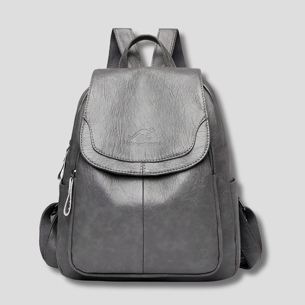 Sac à dos anti-vol femme | Cuir gaufré, 10 couleurs