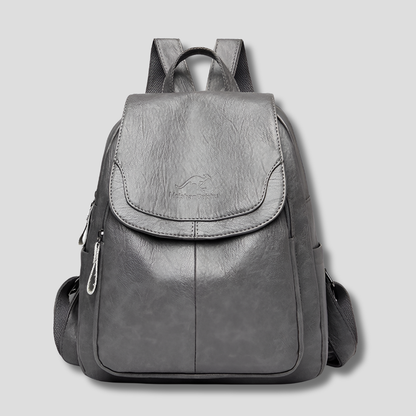 Sac à dos anti-vol femme | Cuir gaufré, 10 couleurs