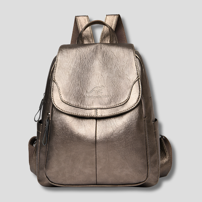 Sac à dos anti-vol femme | Cuir gaufré, 10 couleurs