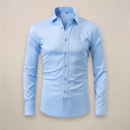 Chemise homme manches longues | Coupe structurée, sans froissement