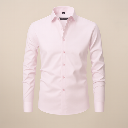 Chemise homme manches longues | Coupe structurée, sans froissement