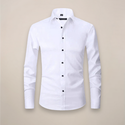 Chemise homme manches longues | Coupe structurée, sans froissement