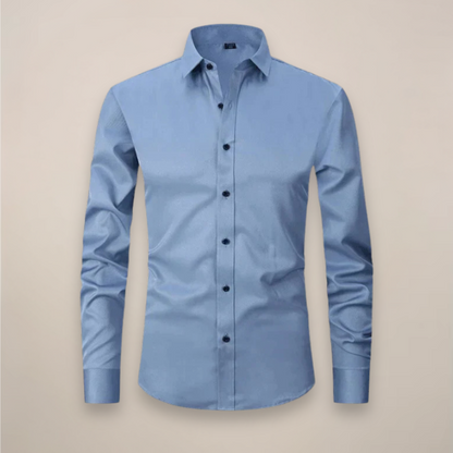 Chemise homme manches longues | Coupe structurée, sans froissement