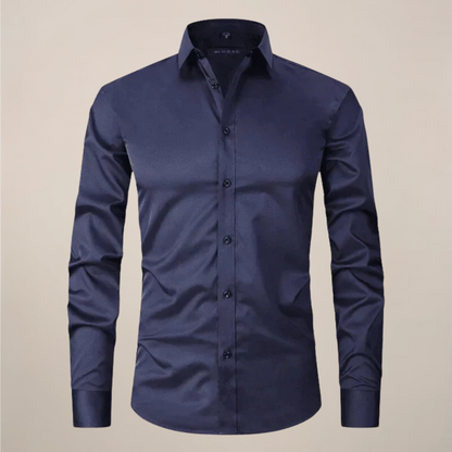 Chemise homme manches longues | Coupe structurée, sans froissement