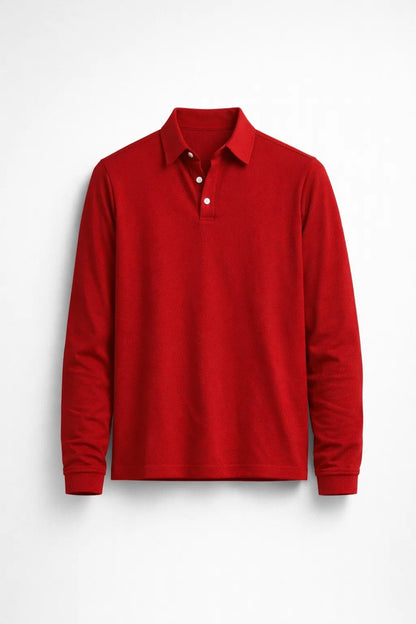 Chemise Polo Homme | Manches Longues, Col Classique | Décontractée
