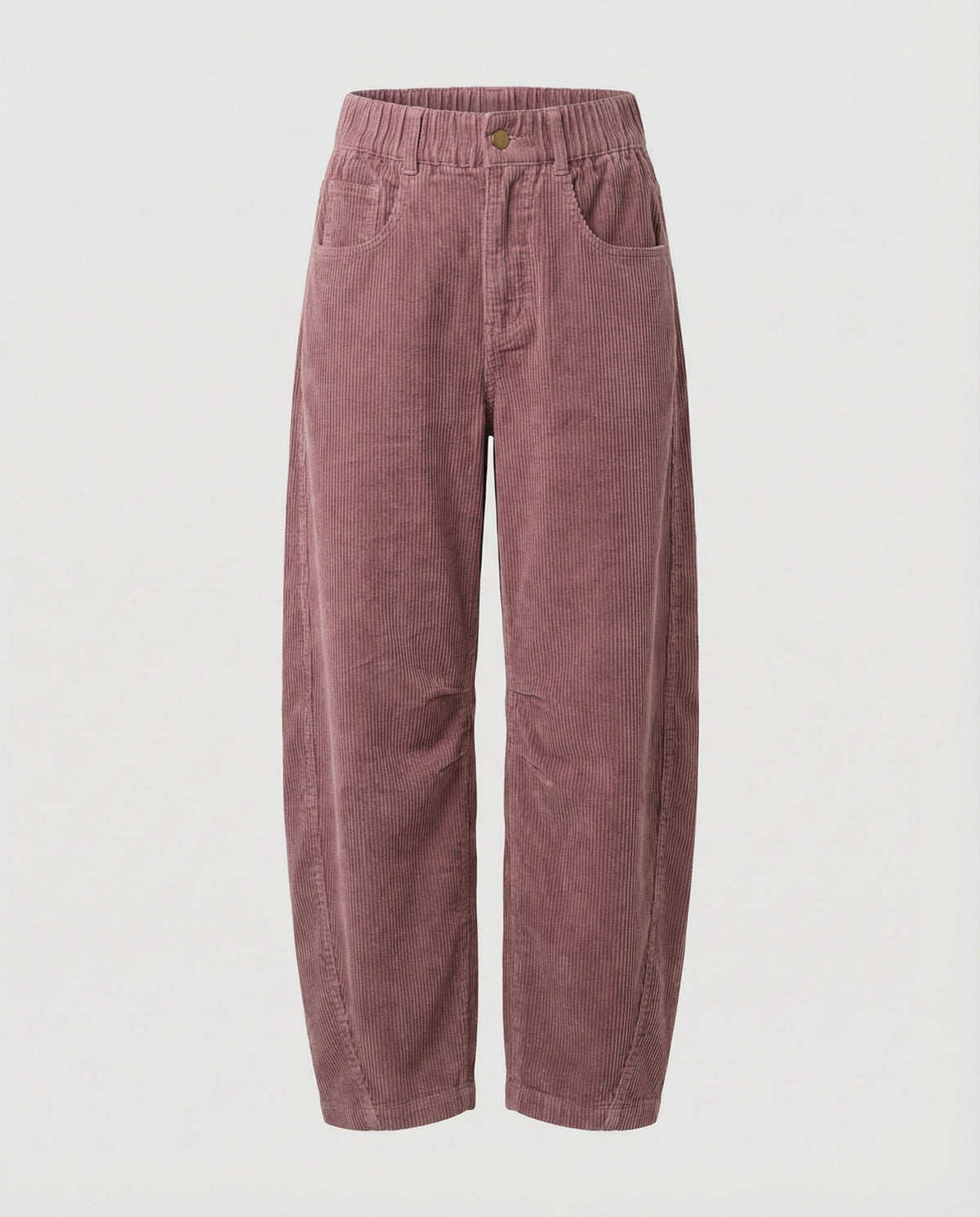 Pantalon velours femme taille élastique large jambe ample hiver