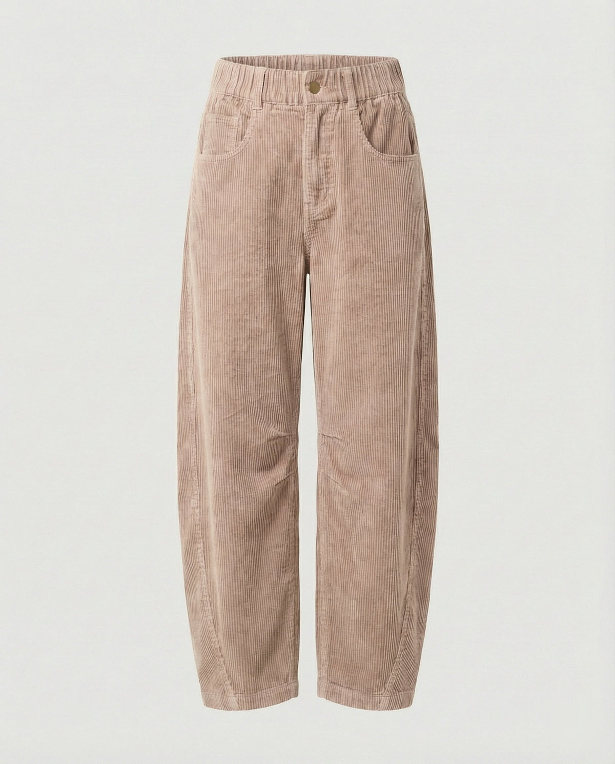 Pantalon velours femme taille élastique large jambe ample hiver