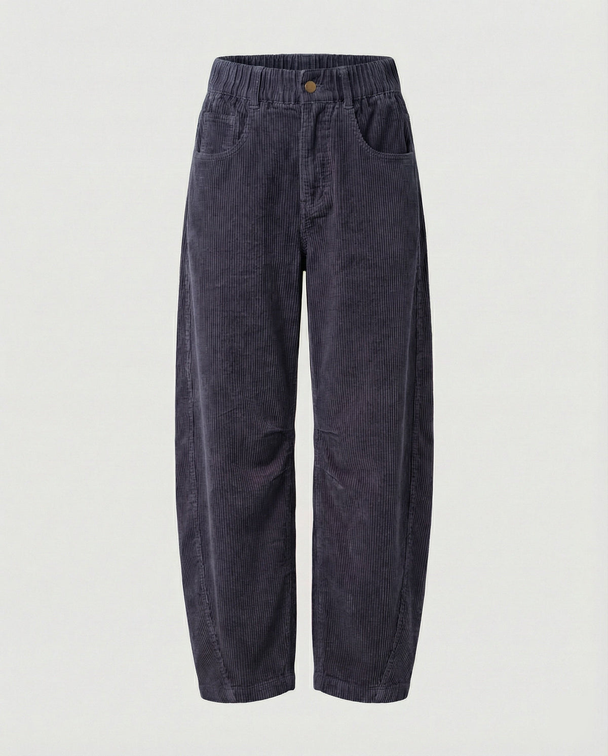 Pantalon velours femme taille élastique large jambe ample hiver