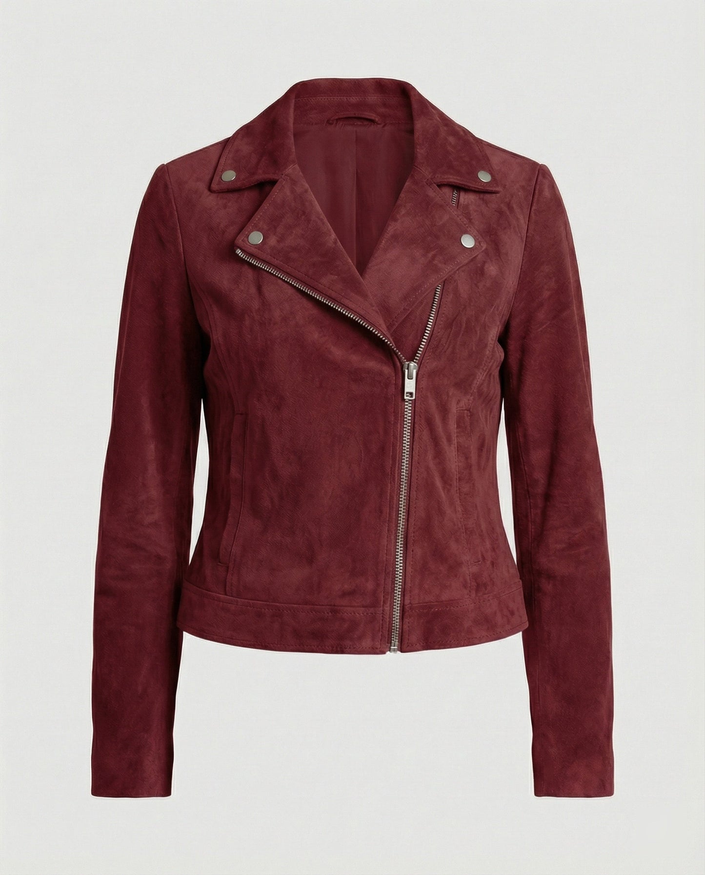 Veste Cuir Femme | Motard Souple, Suédine Marron