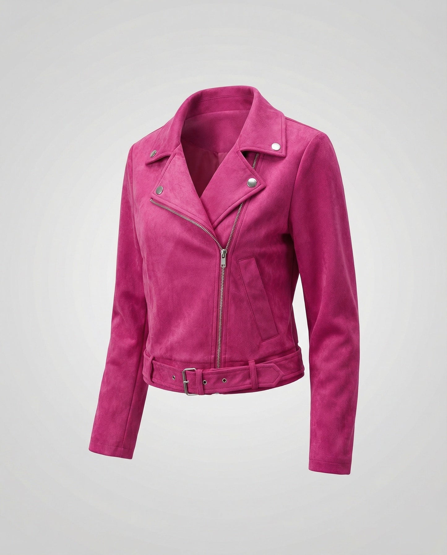 Veste Cuir Femme | Motard Souple, Suédine Marron