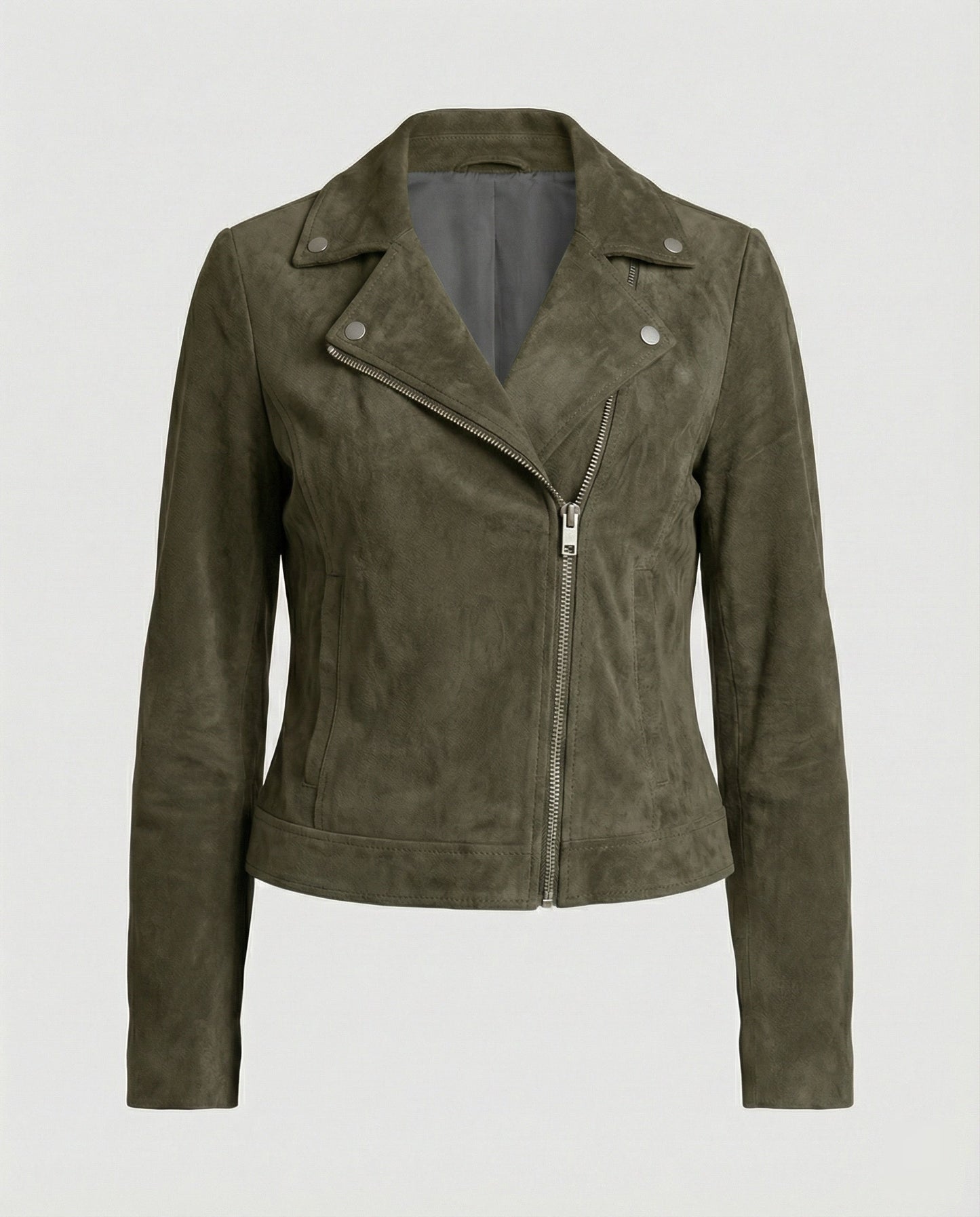 Veste Cuir Femme | Motard Souple, Suédine Marron