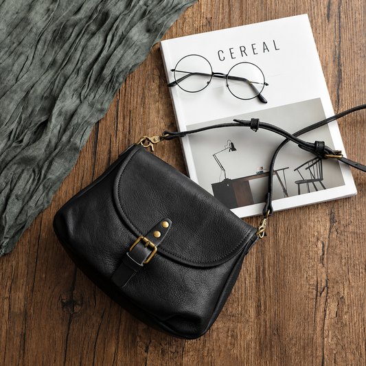 Sac à Main Vintage en Cuir | Bandoulière, Tannage Végétal