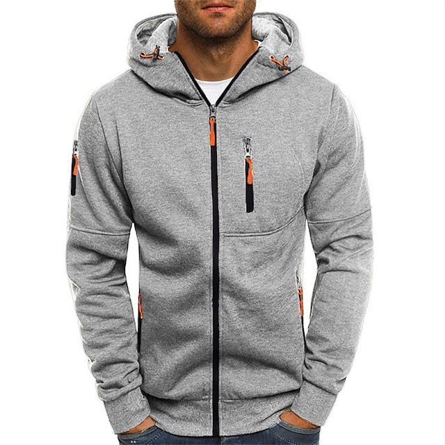 Sweat-shirt à capuche homme | Polyester coton, poches, cordon