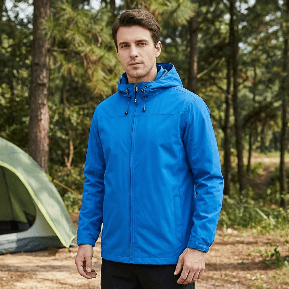 Veste de pluie homme | Imperméable, respirante | Légère avec capuche