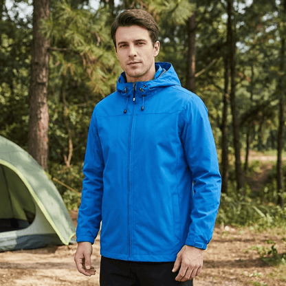Veste de pluie homme | Imperméable, respirante | Légère avec capuche