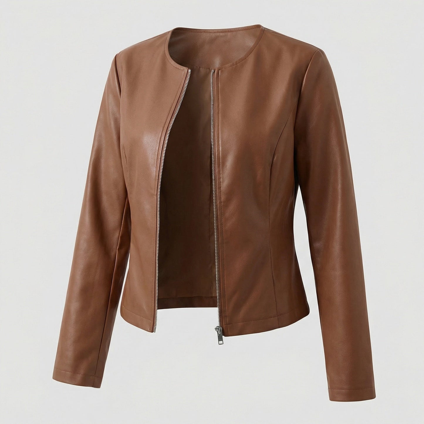 Veste Motard Femme | Cuir Vintage, Manches Longues | Noir