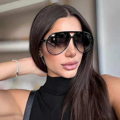 Lunettes de soleil aviateur surdimensionnées | Rétro, verres teintés