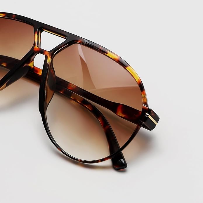 Lunettes de soleil aviateur surdimensionnées | Rétro, verres teintés