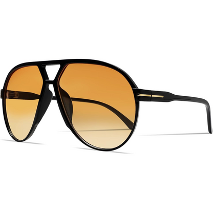 Lunettes de soleil aviateur surdimensionnées | Rétro, verres teintés