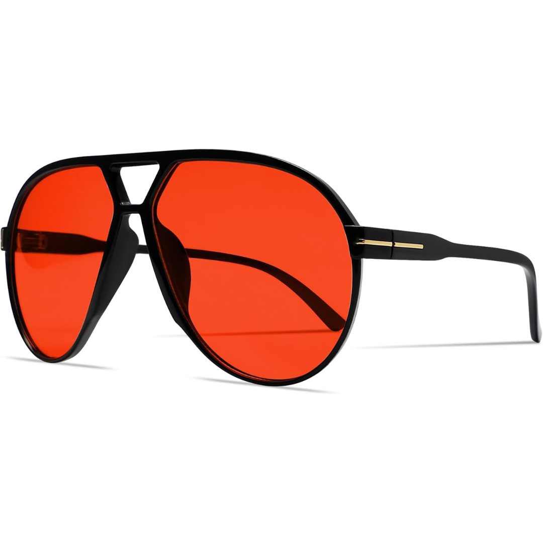 Lunettes de soleil aviateur surdimensionnées | Rétro, verres teintés