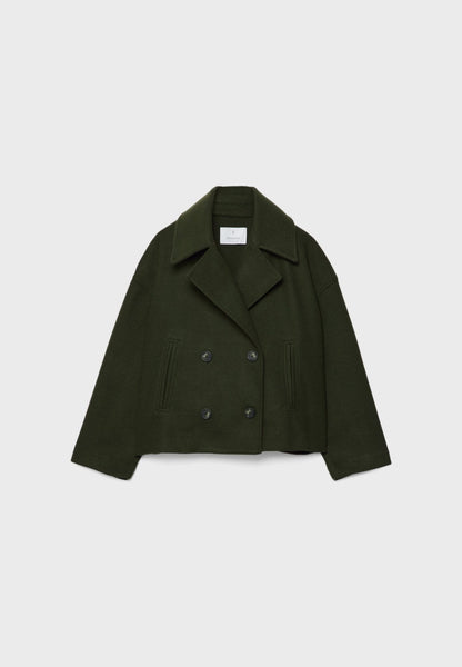 Manteau court tailleur femme coupe ajustée silhouette affinée