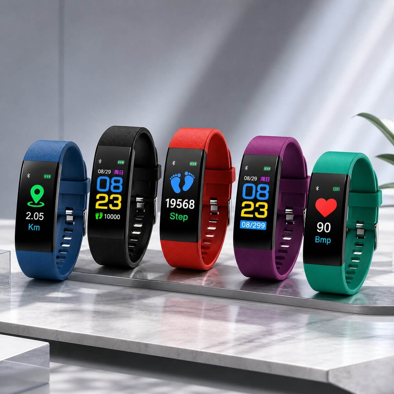 Montre intelligente pour seniors avec fonctions de santé | Montre de suivi fitness avec grand écran | HerzWacht